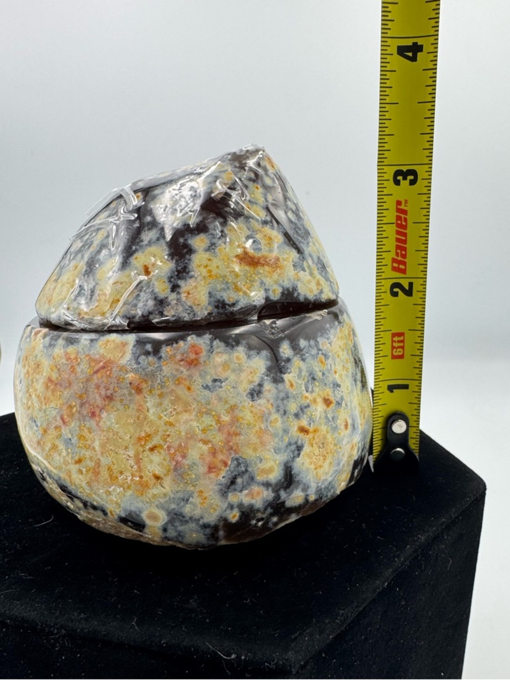 Ocean Jasper Trinket Box - Yellow, Orange & Black Speckle - Picture 6 of 6